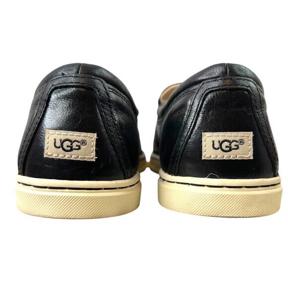 UGG the Fierce Black Leather Slip-On Sneaker in Black Women’s 9.5 - Picture 6 of 10
